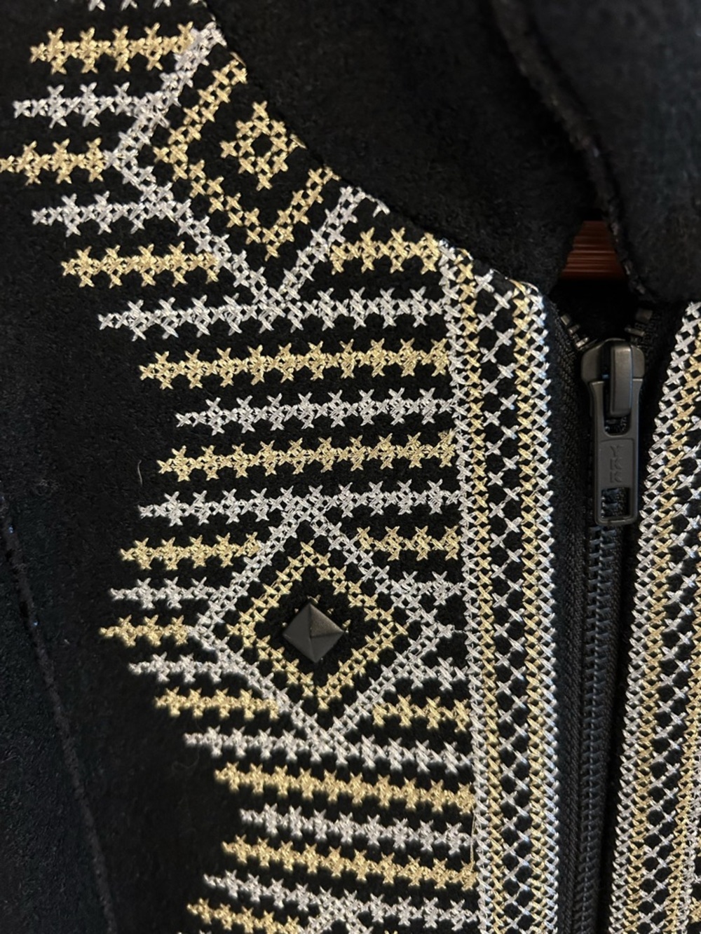 🖤 NWT! Plenty by Tracy Reese Black Princess Coat with Metallic Embroidery - Picture 3 of 12